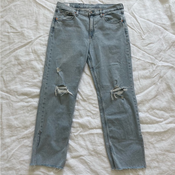 GAP Mid Rise Organic Cotton '90s Loose Jeans with Washwell Size 12 R - Picture 12 of 15
